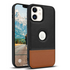 Apple - iPhone 11 Zebana Business Deri Kılıf - Siyah - Kahverengi