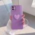 Apple - iPhone 11 Zebana Kalpli Love Silikon Kılıf - Lila