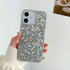 Apple - iPhone 11 Zebana Taşlı Pırlanta Silikon Kılıf - Gri