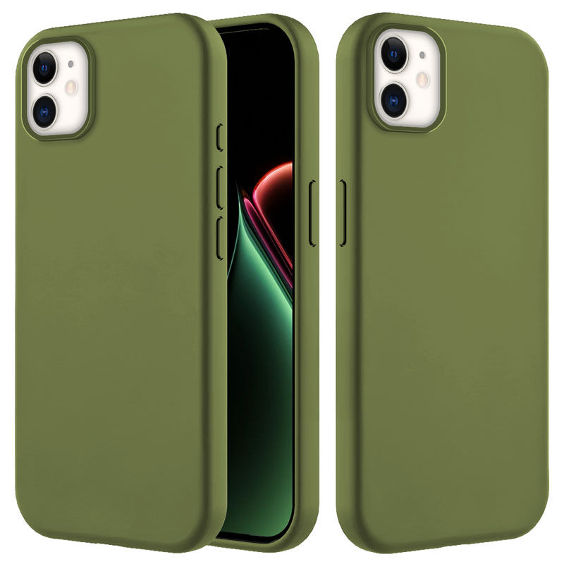 Apple iPhone 11 Zebana İçi Kadife Silinebilir Lansman Koyu Yeşil Kılıf