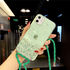 Apple - iPhone 11 Zebana Simli Askılı Silikon Kılıf - Yeşil