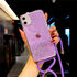 Apple - iPhone 11 Zebana Simli Askılı Silikon Kılıf - Mor