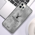 Apple - iPhone 12 Pro Max Silikon Kenar Kumaş Kılıf - Gri