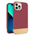 Apple - iPhone 12 Pro Max Zebana Gold Stil Silikon Kılıf - Bordo