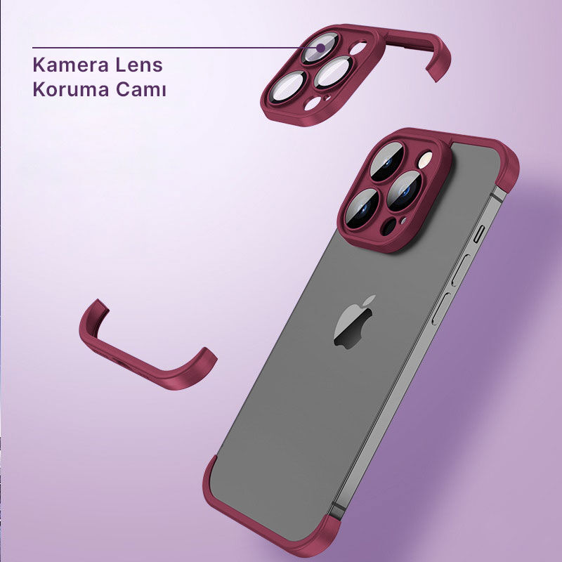 Apple iPhone 12 Pro Max Uyumlu Silikon Derin Mor Kılıf