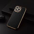 Apple - iPhone 13 Pro Zebana Golden Silikon Kılıf - Siyah