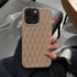 Apple - iPhone 13 Pro Max Zebana 3D Wrink Silikon Kılıf - Kahverengi