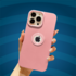 Apple - iPhone 13 Pro Max Zebana Candy Silikon Kılıf - Rose Gold