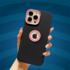 Apple - iPhone 13 Pro Max Zebana Candy Silikon Kılıf - Siyah - Pembe