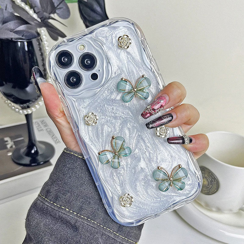 Apple - iPhone 13 Pro Max Zebana Floral Silikon Kılıf - Yeşil