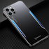 Apple - iPhone 13 Pro Max Zebana Metal Mitras Kılıf (Silikon Kenar) - Mavi