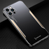 Apple - iPhone 13 Pro Max Zebana Metal Mitras Kılıf (Silikon Kenar) - Gold