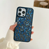 Apple - iPhone 13 Pro Max Zebana Taşlı Pırlanta Silikon Kılıf - Lacivert
