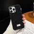 Apple - iPhone 13 Pro Max Zebana Taşlı Star Glitter Silikon Kılıf - Siyah