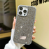 Apple - iPhone 13 Pro Max Zebana Taşlı Star Glitter Silikon Kılıf - Gri