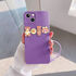 Apple - iPhone 13 Zebana Love Bear Silikon Kılıf - Pembe - Lila