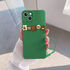 Apple - iPhone 13 Zebana Love Bear Silikon Kılıf - Kahverengi - Yeşil