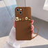 Apple - iPhone 13 Zebana Love Bear Silikon Kılıf - Kahverengi