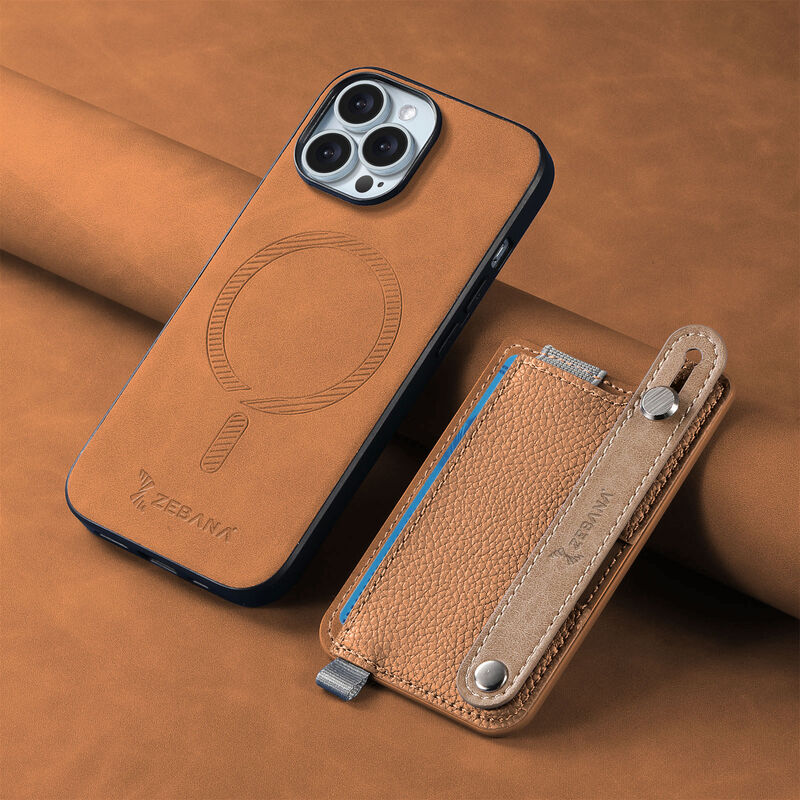 Apple iPhone 14 Pro Max Zebana M-safe 2in1 Kartlıklı Best Deri