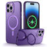 Apple - iPhone 14 Pro Max Zebana First Class Standlı Silikon Kılıf Kablosuz Şarj Destekli - Derin Mor