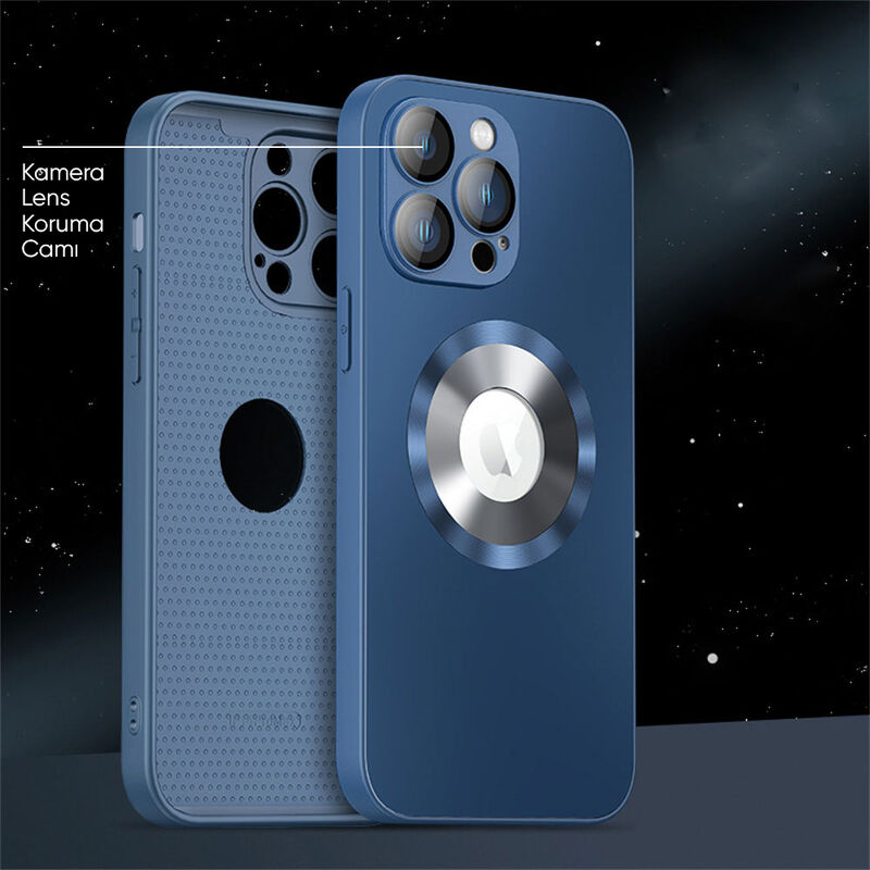 Apple iPhone 14 Pro Max Uyumlu Zebana Shape Silikon Derin Mor Kılıf