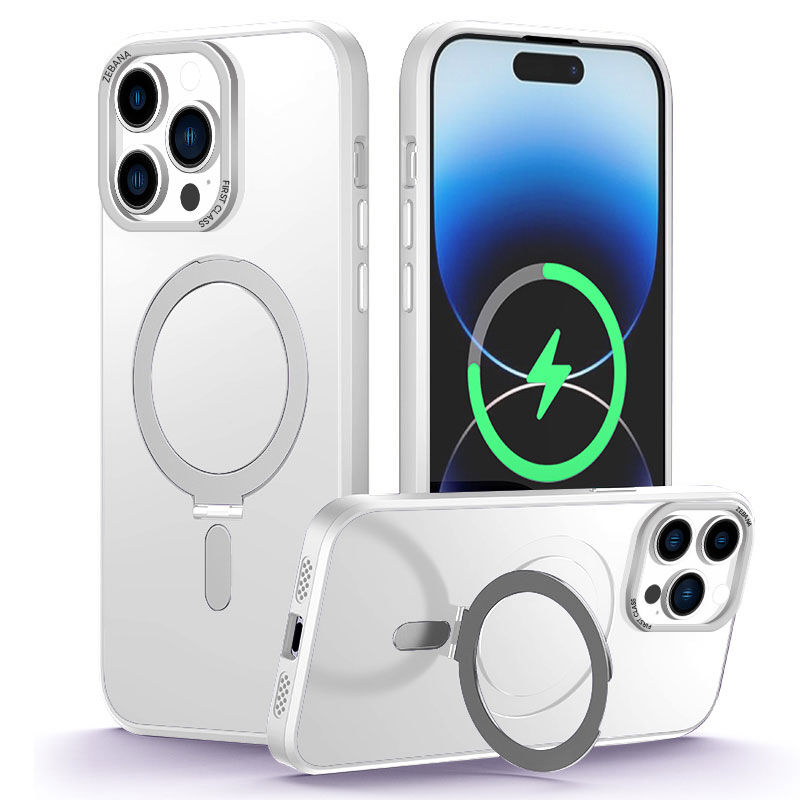 Apple iPhone 15 Pro Max Zebana First Class Standlı Silikon Şeffaf