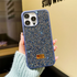 Apple - iPhone 15 Pro Max Zebana Taşlı Star Glitter Silikon Kılıf - Mavi