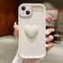 Apple - iPhone 15 Zebana Amour Silikon Kılıf - Krem Rengi