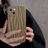 Apple - iPhone 15 Zebana Line Art Silikon Kılıf - Kahverengi