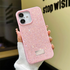 Apple - iPhone 16 Plus Zebana Taşlı Star Glitter Silikon Kılıf - Pembe