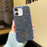 Apple - iPhone 16 Plus Zebana Taşlı Star Glitter Silikon Kılıf - Mavi