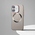 Apple - iPhone 16 Plus Zebana 2in1 Titanium Rubber Kılıf + Kamera Lens Koruma Camı - Natürel Titanyum