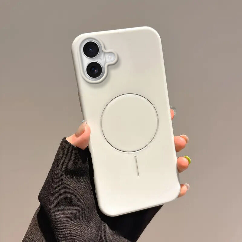Apple iPhone 16 Plus Uyumlu Zebana Vivid M-Safe Silikon Beyaz Kılıf