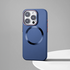 Apple - iPhone 16 Pro Zebana 2in1 Titanium Rubber Kılıf + Kamera Lens Koruma Camı - Mavi Titanyum