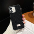 Apple - iPhone 16 Zebana Taşlı Star Glitter Silikon Kılıf - Siyah