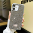 Apple - iPhone 16 Zebana Taşlı Star Glitter Silikon Kılıf - Gri