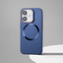 Apple - iPhone 16 Zebana 2in1 Titanium Rubber Kılıf + Kamera Lens Koruma Camı - Mavi Titanyum