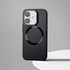 Apple - iPhone 16 Zebana 2in1 Titanium Rubber Kılıf + Kamera Lens Koruma Camı - Siyah Titanyum