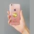 Apple - iPhone 6 Şeffaf Yüzüklü Silikon Kılıf - Gold