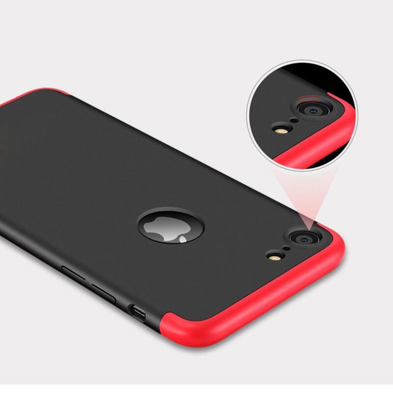 Apple - iPhone 6S Kamera Korumalı Platinum Kılıf - Siyah - Kırmızı