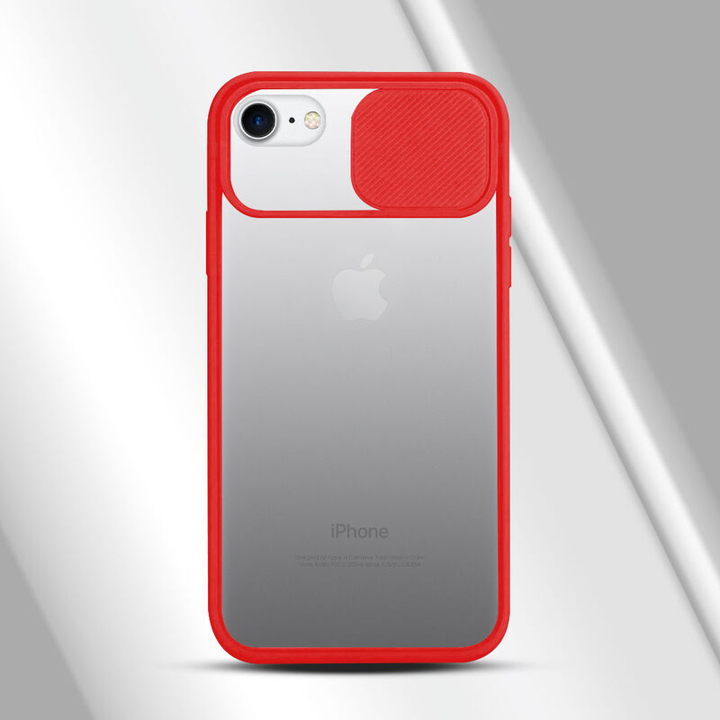 Apple - iPhone 7 Kamera Lens Korumalı Kılıf - Kırmızı