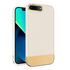 Apple - iPhone 7 Plus Zebana Gold Stil Silikon Kılıf - Krem Rengi