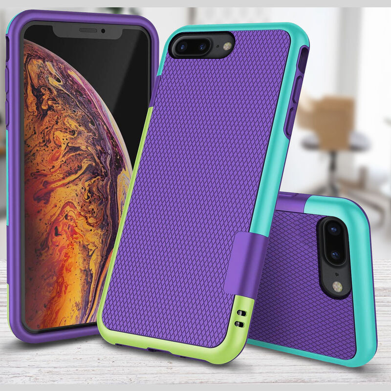 Apple - iPhone 7 Plus Zebana Colorful Silikon Kılıf - Mor