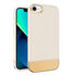 Apple - iPhone 7 Zebana Gold Stil Silikon Kılıf - Krem Rengi