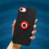 Apple - iPhone 7 Zebana Candy Silikon Kılıf - Siyah - Kırmızı