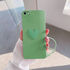 Apple - iPhone 7 Zebana Kalpli Love Silikon Kılıf - Açık Yeşil