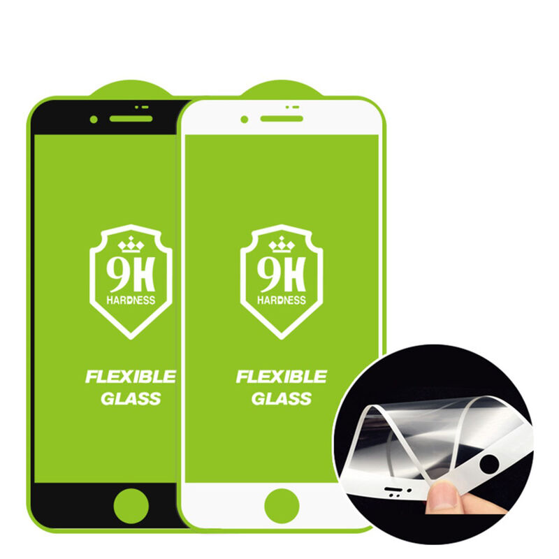 Apple - iPhone 8 5D Flexible Nano Ekran Koruyucu - Beyaz