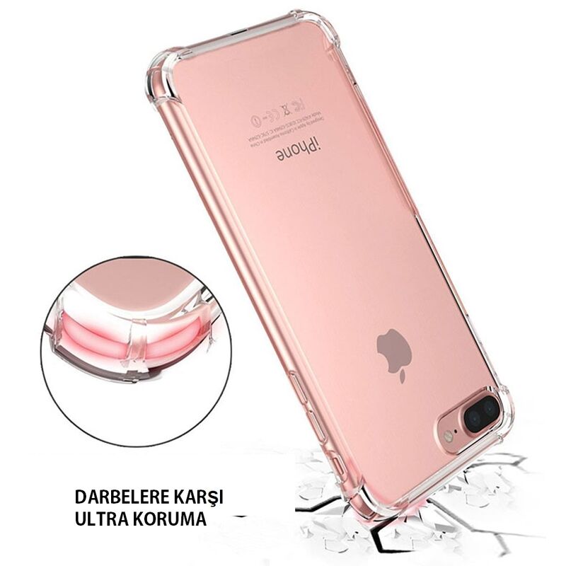 Apple - iPhone 8 Plus Nitro Anti Shock Silikon Kılıf - Şeffaf