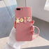 Apple - iPhone 8 Plus Zebana Love Bear Silikon Kılıf - Rose Gold