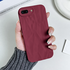 Apple - iPhone 8 Plus Zebana Soft Wrink Silikon Kılıf - Kırmızı